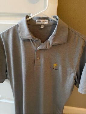 Peter Millar Gray Polo with Old Warson Logo